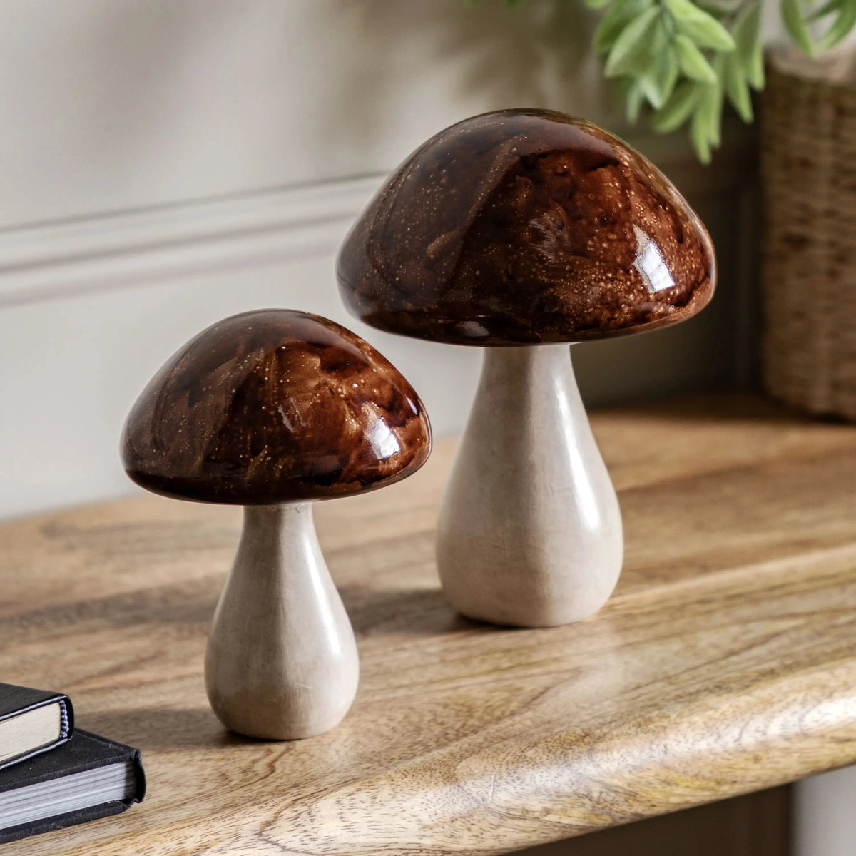 Bodhi Accessories Resin Mushroom Set of 2 House of Isabella UK