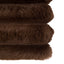 Bodhi Accessories Ribbed Faux Fur Throw Chocolate House of Isabella UK