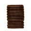 Bodhi Accessories Ribbed Faux Fur Throw Chocolate House of Isabella UK
