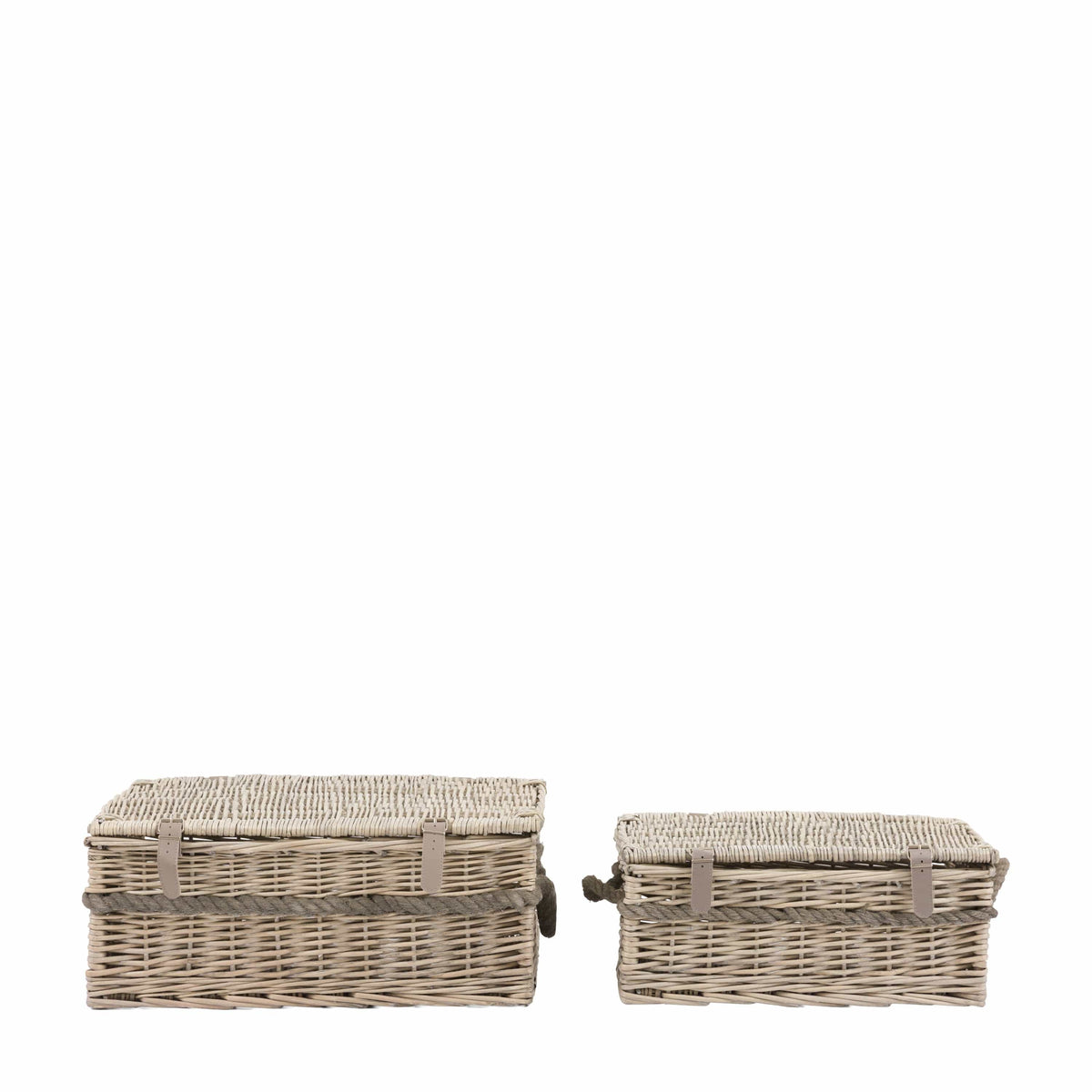 Bodhi Accessories Rivra Lidded Baskets Natural Set of 2 House of Isabella UK