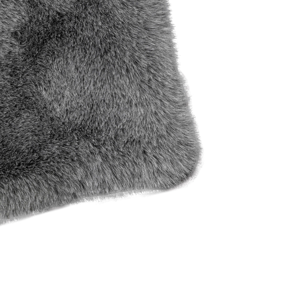 Bodhi Accessories Rosco Faux Fur Throw Smoke Grey Small House of Isabella UK