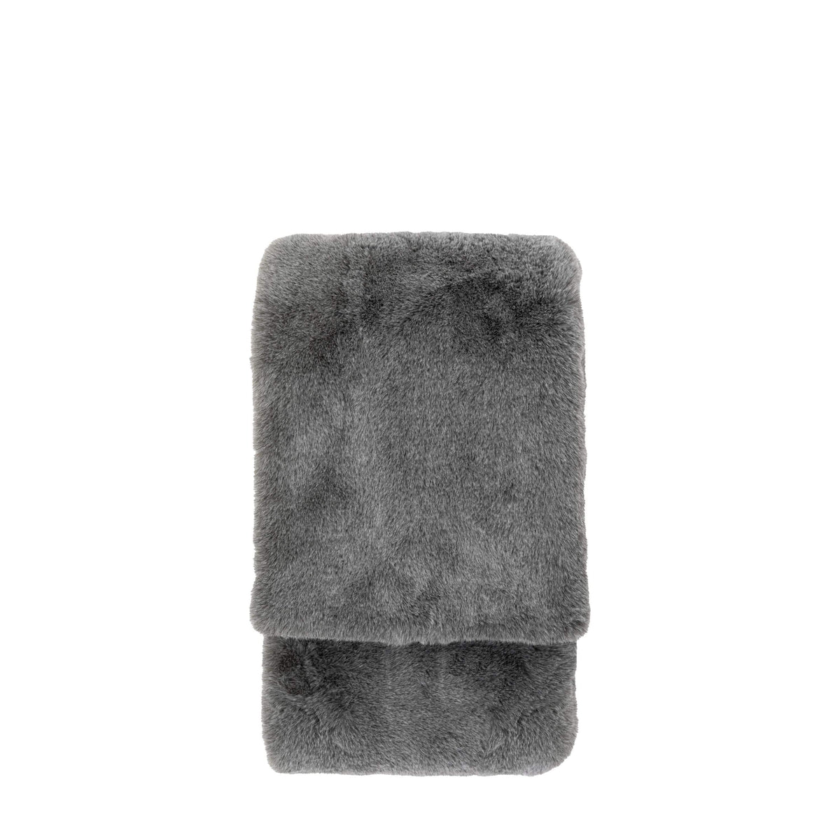 Bodhi Accessories Rosco Faux Fur Throw Smoke Grey Small House of Isabella UK