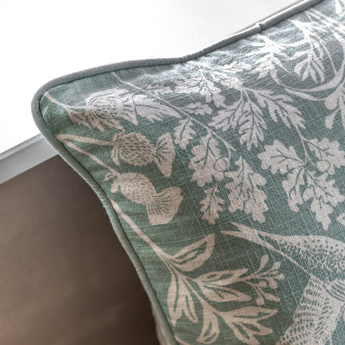 Bodhi Accessories Rosley Birds Cushion Duck Egg House of Isabella UK