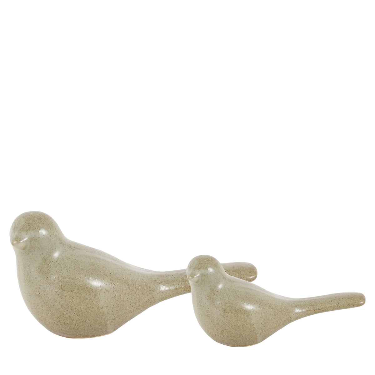 Bodhi Accessories Rustic Bird Sculpture Fennel Green Set of 2 House of Isabella UK