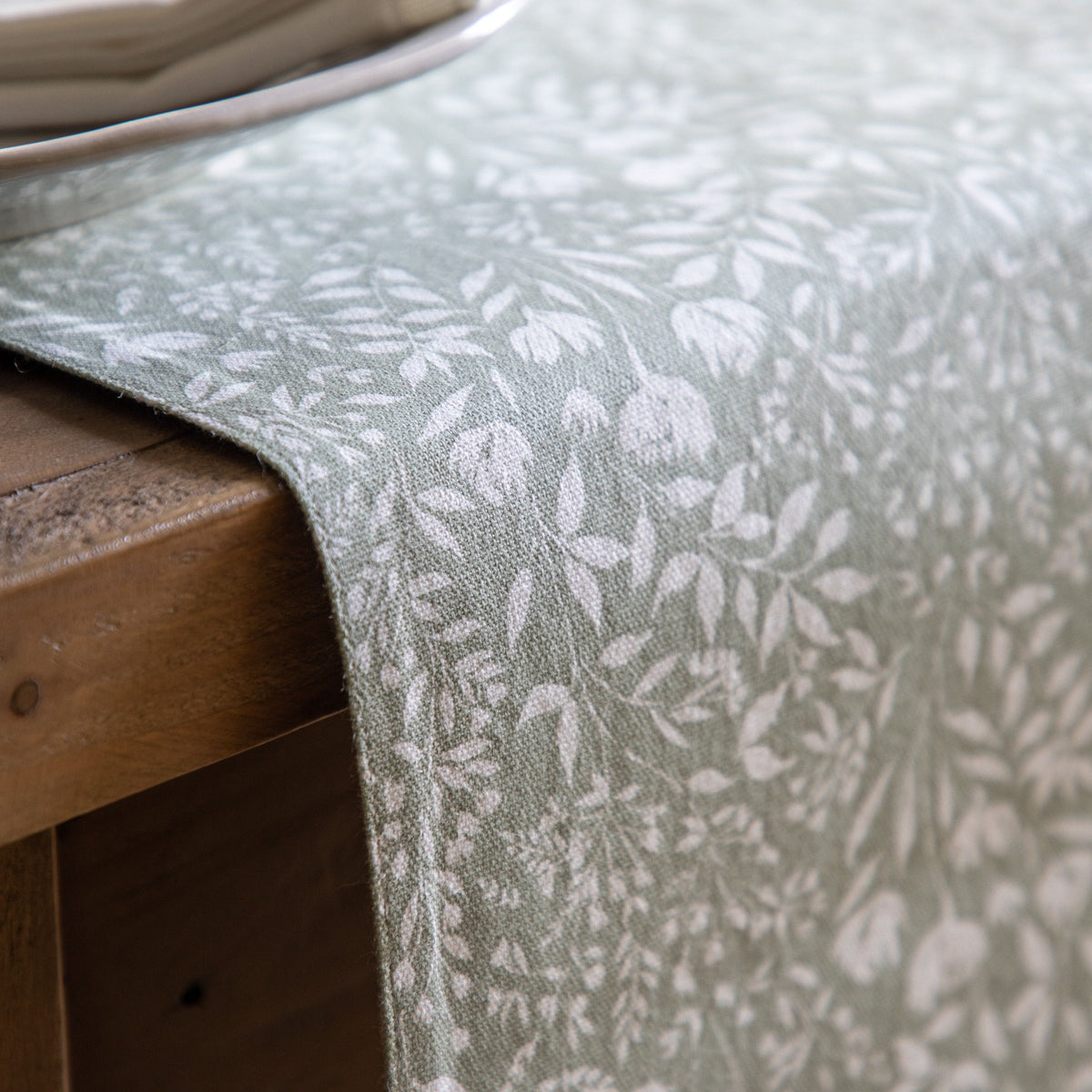 Sage Floral Table Runner Small.