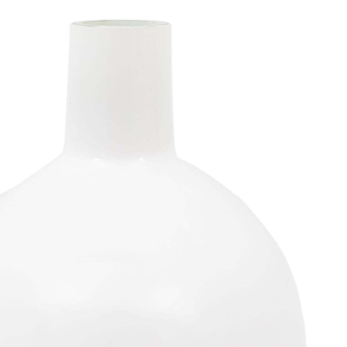 Bodhi Accessories Santo Glass Bottle Vase White Large House of Isabella UK