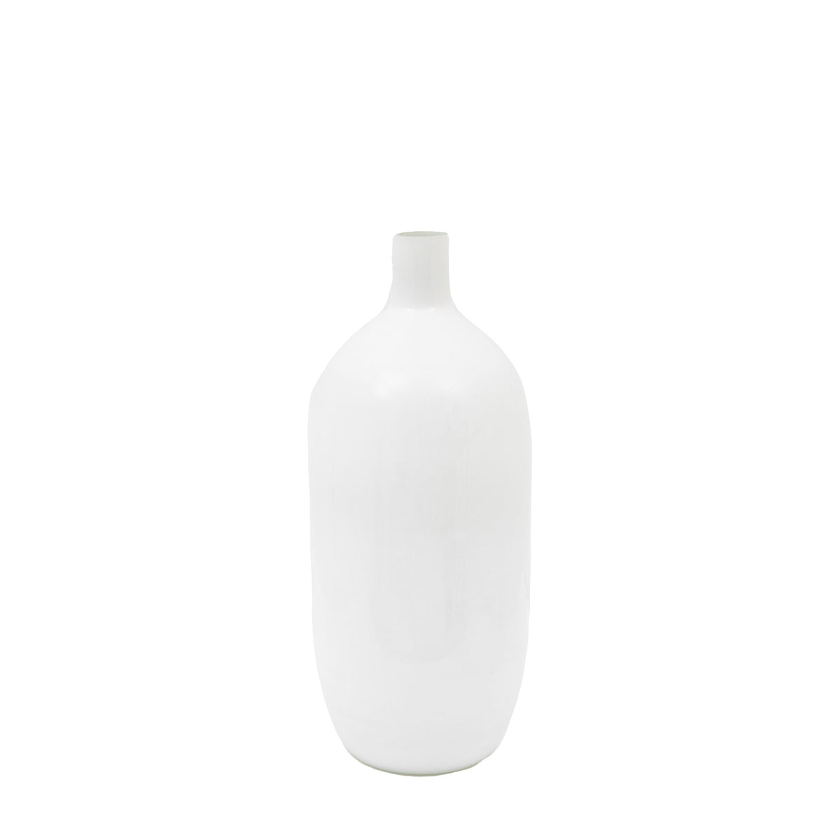 Bodhi Accessories Santo Glass Bottle Vase White Large House of Isabella UK