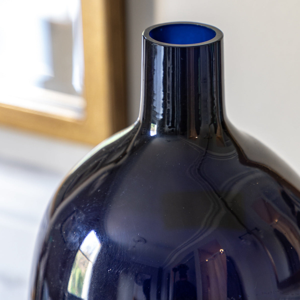 Bodhi Accessories Santo Glass Bottle Vase White Small House of Isabella UK