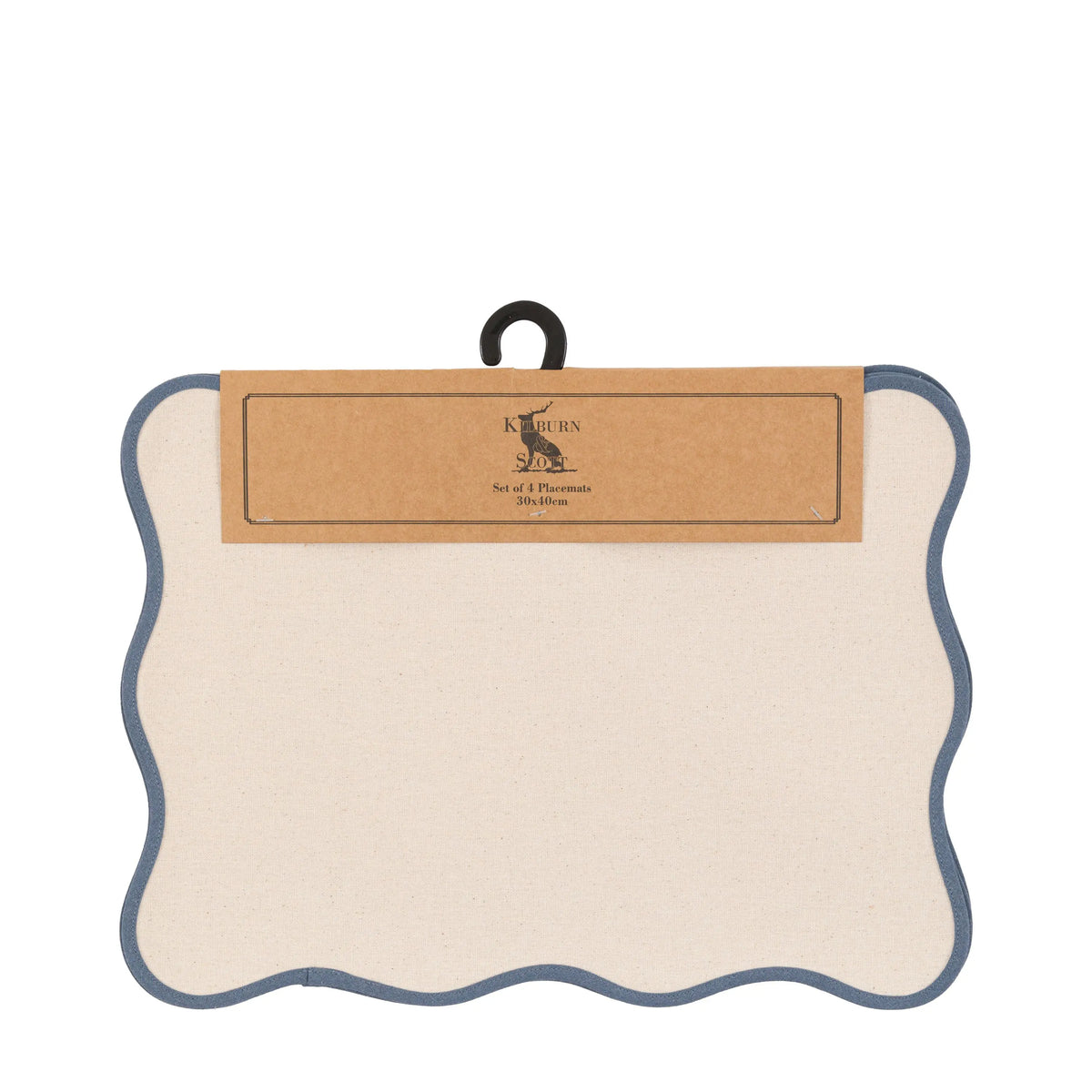 Bodhi Accessories Scallop Edge Placemats Blue 4pk House of Isabella UK