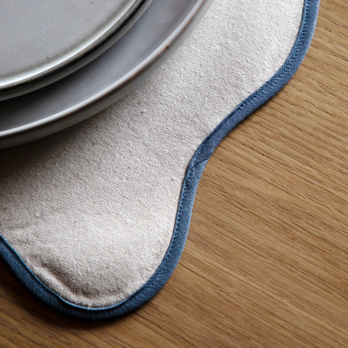 Bodhi Accessories Scallop Edge Placemats Blue 4pk House of Isabella UK