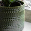 Bodhi Accessories Selva Embossed Planter Olive House of Isabella UK