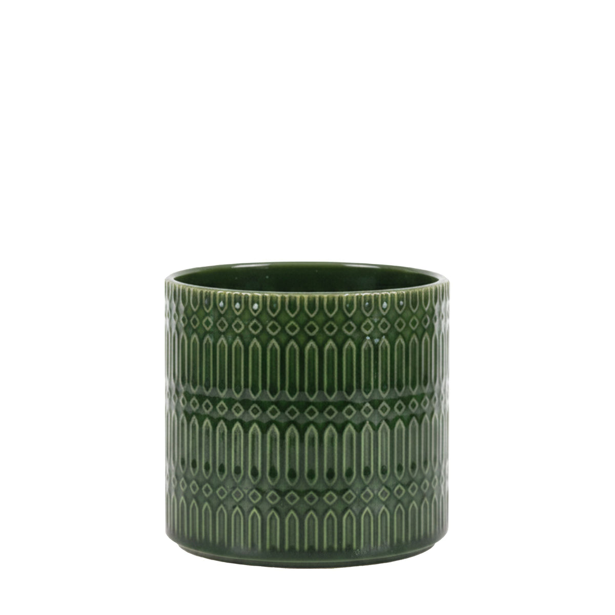 Bodhi Accessories Selva Embossed Planter Olive House of Isabella UK
