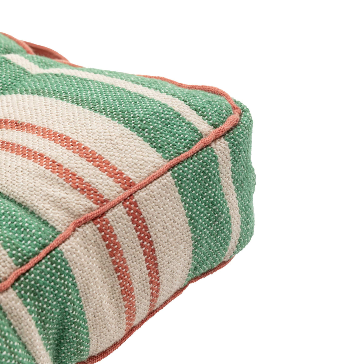 Bodhi Accessories Sina Stripe Woven Floor Cushion Apricot House of Isabella UK