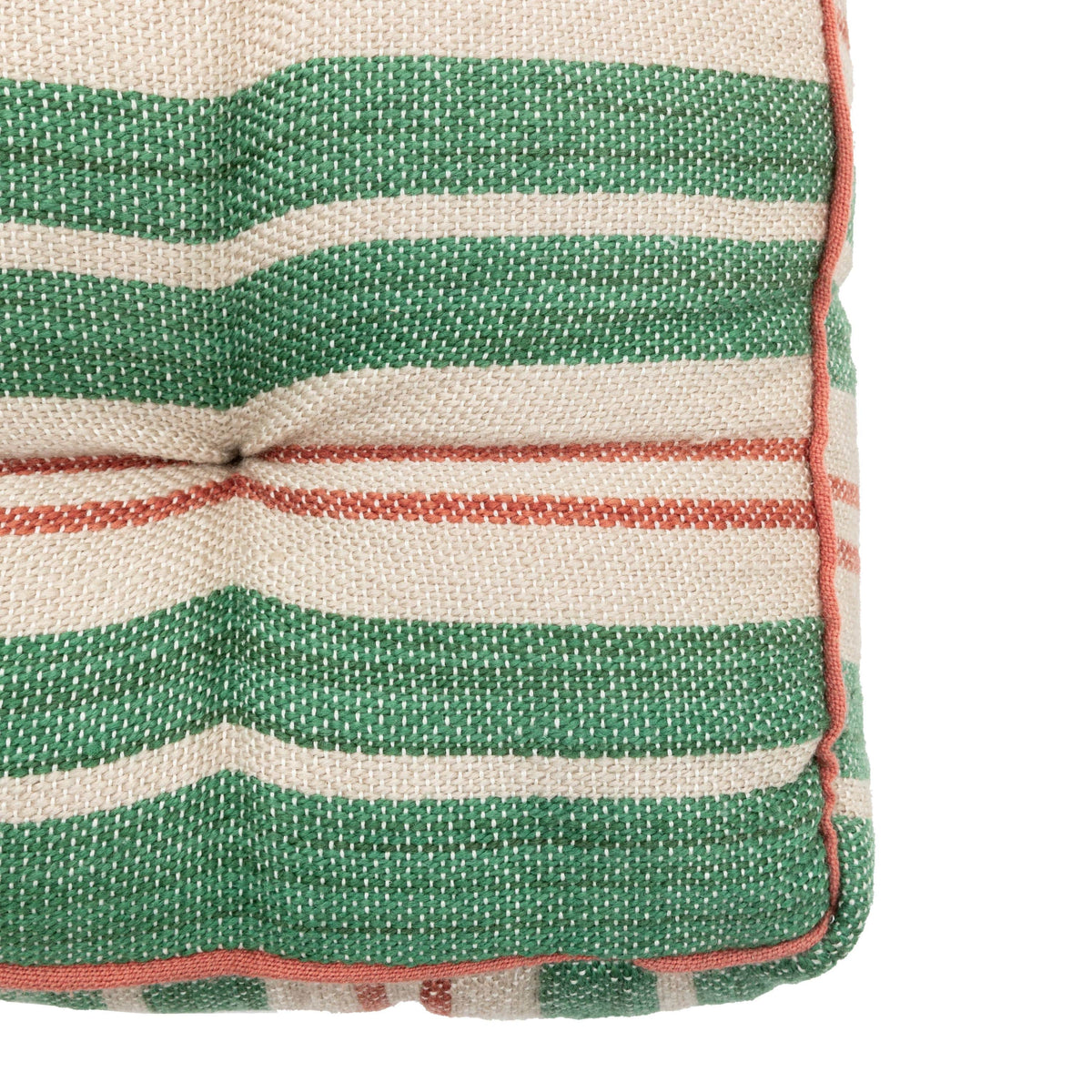 Bodhi Accessories Sina Stripe Woven Floor Cushion Apricot House of Isabella UK