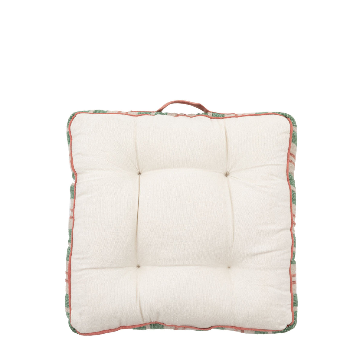 Bodhi Accessories Sina Stripe Woven Floor Cushion Apricot House of Isabella UK