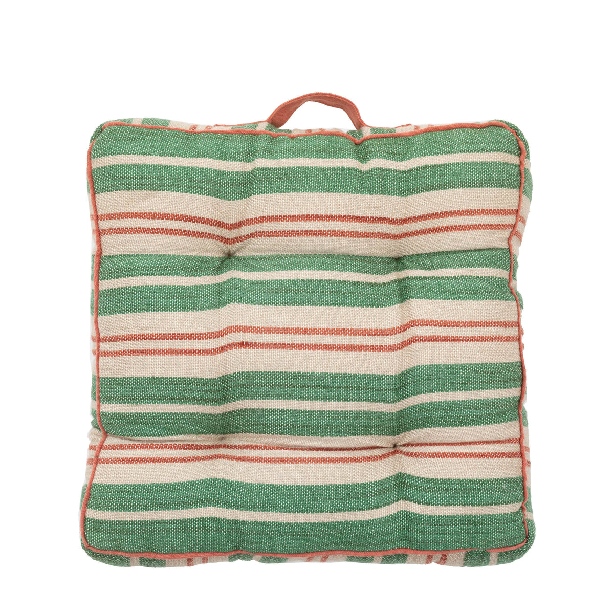 Bodhi Accessories Sina Stripe Woven Floor Cushion Apricot House of Isabella UK
