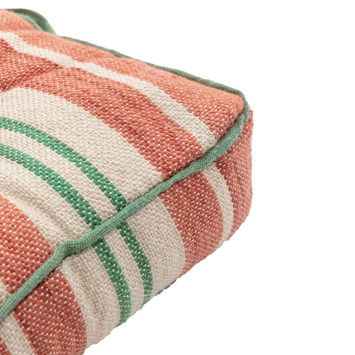 Bodhi Accessories Sina Stripe Woven Floor Cushion Green House of Isabella UK