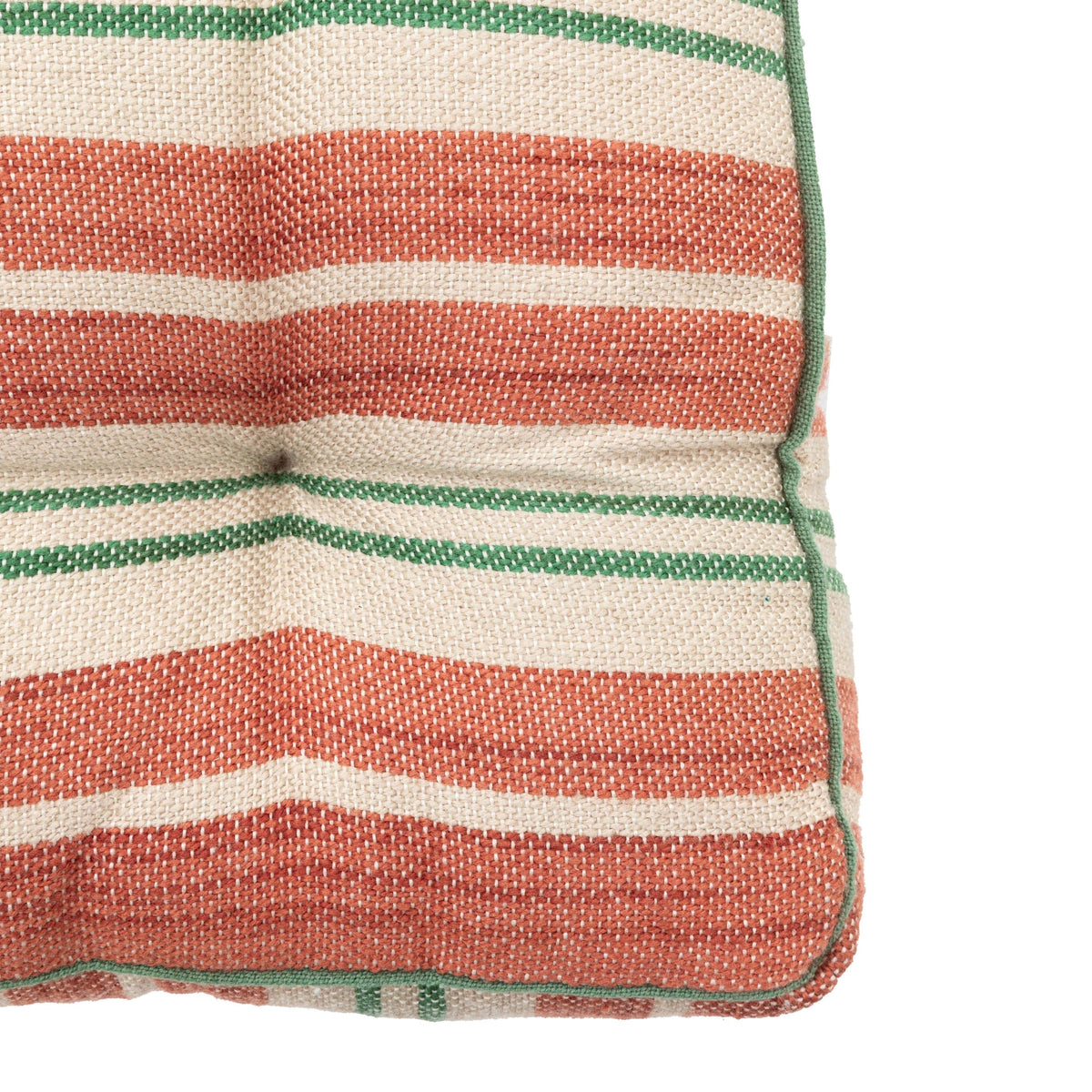 Bodhi Accessories Sina Stripe Woven Floor Cushion Green House of Isabella UK