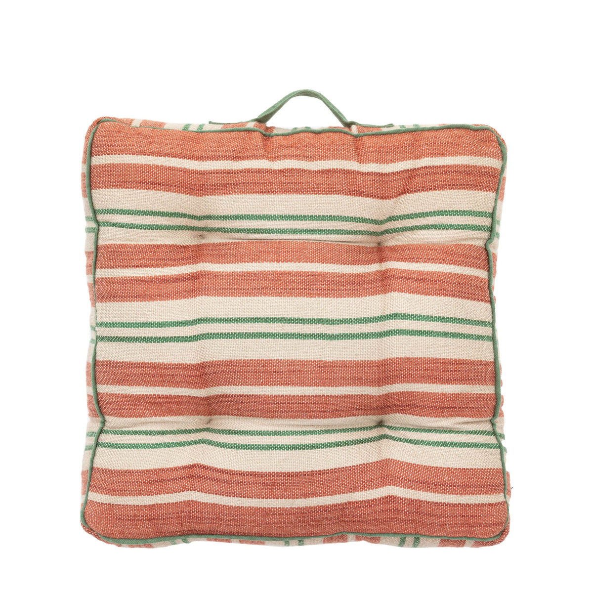 Bodhi Accessories Sina Stripe Woven Floor Cushion Green House of Isabella UK