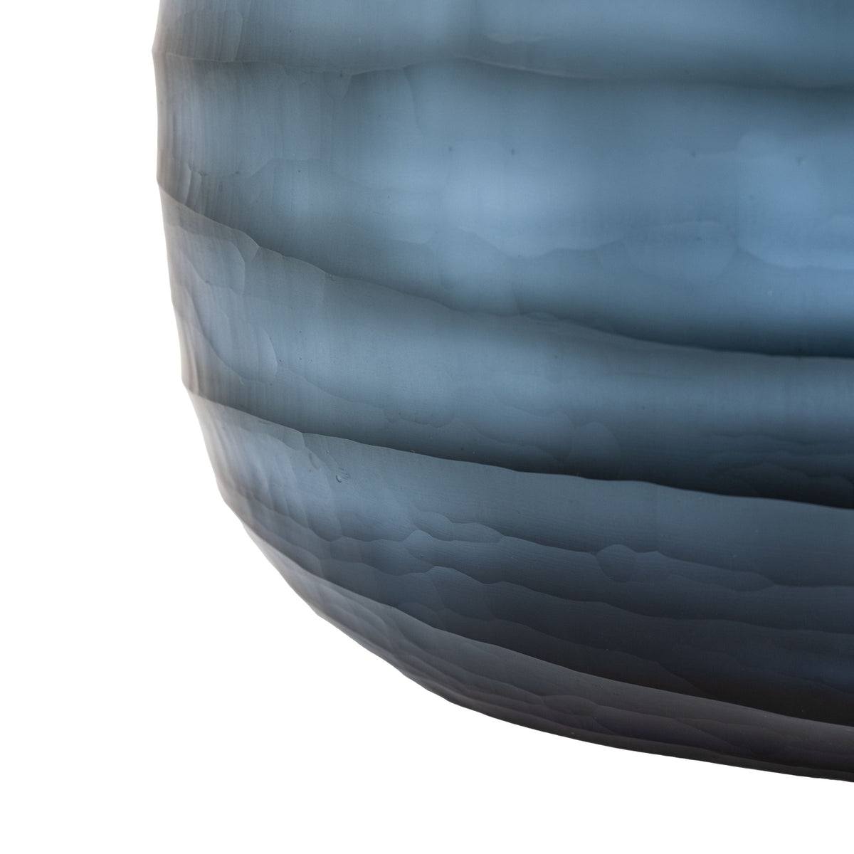 Sinto Handblown Carved Glass Vase Ink Large.