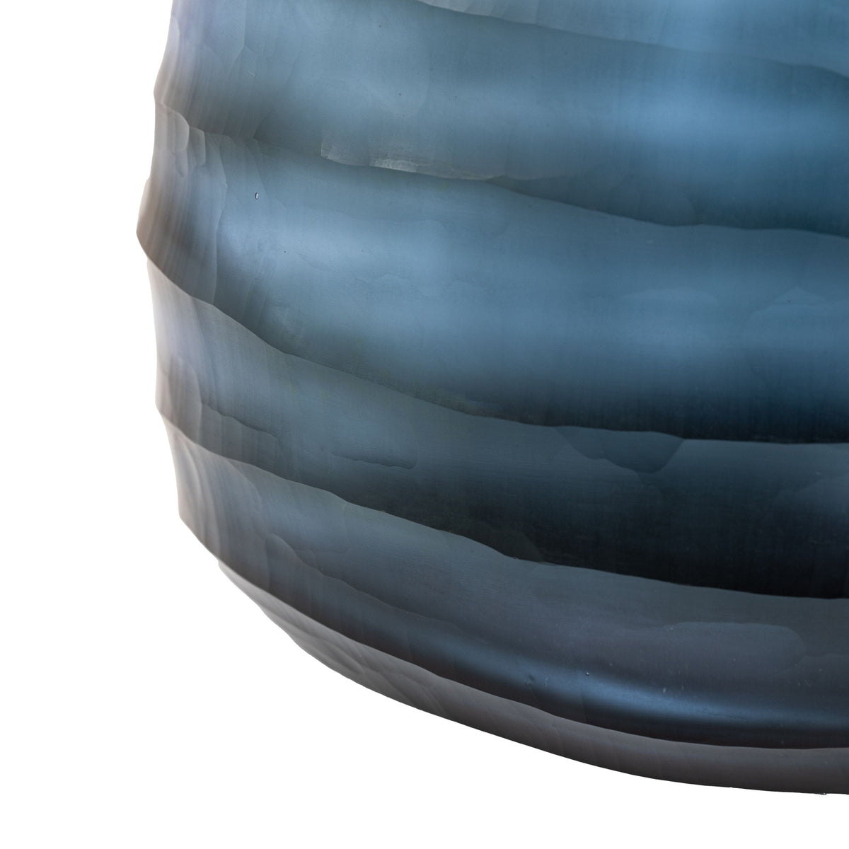 Bodhi Accessories Sinto Handblown Carved Glass Vase Ink Small House of Isabella UK