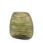 Bodhi Accessories Sinto Handblown Carved Glass Vase Olive Large House of Isabella UK