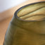 Bodhi Accessories Sinto Handblown Carved Glass Vase Olive Large House of Isabella UK