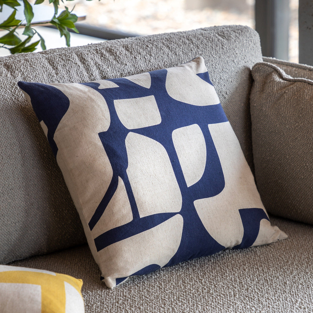 Bodhi Accessories Skara Graphic Cushion Olive House of Isabella UK