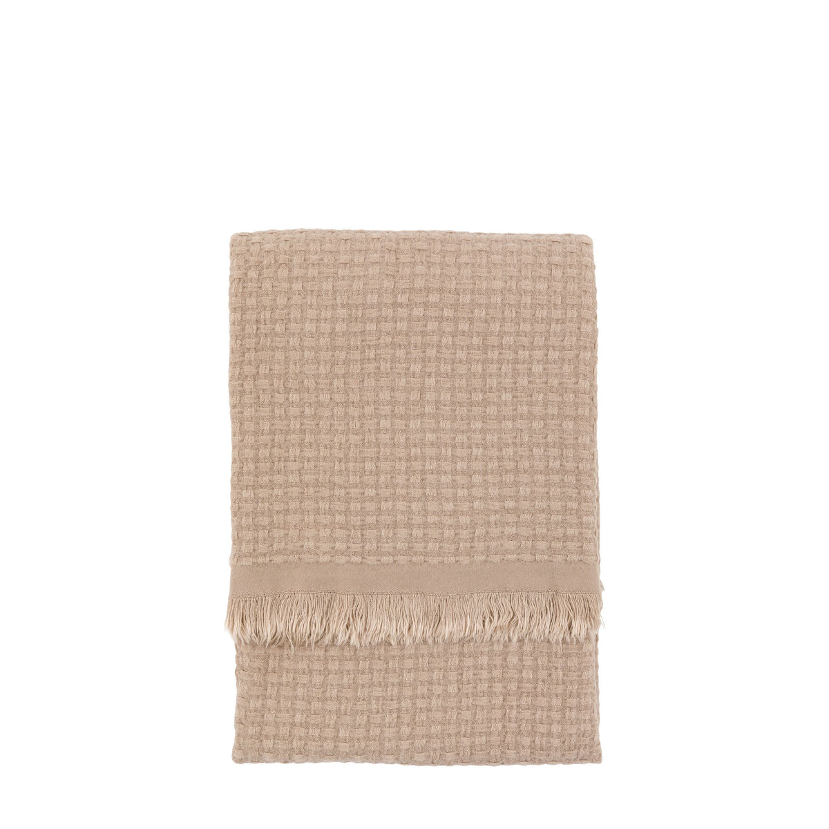 Bodhi Accessories Soft Touch Waffle Throw Natural House of Isabella UK