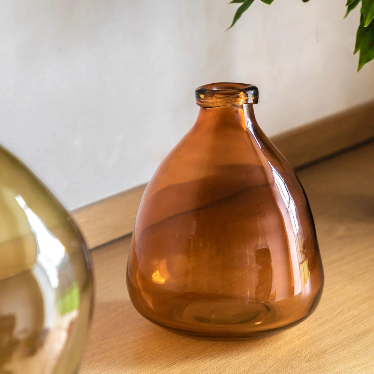 Bodhi Accessories Soria Handblown Glass Vase Amber House of Isabella UK