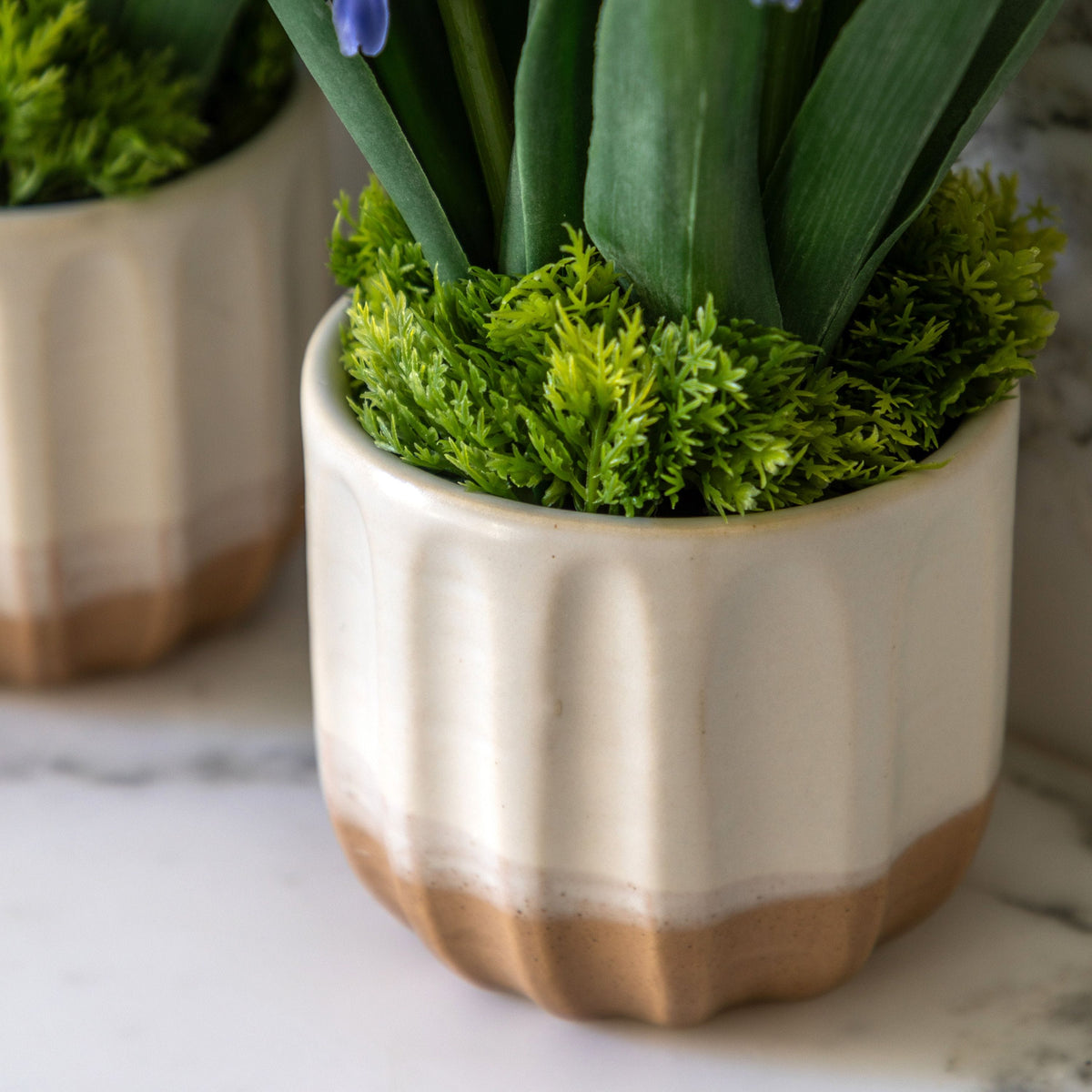 Bodhi Accessories Spring Hydrangea Purple in Ceramic Pots Set of 2 House of Isabella UK