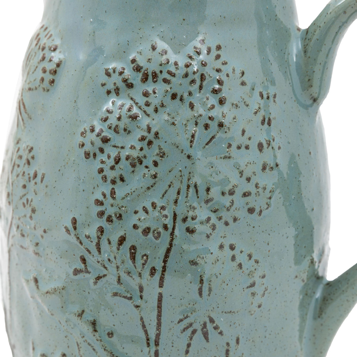 Bodhi Accessories Springs Embossed Ceramic Jug Duck Egg House of Isabella UK