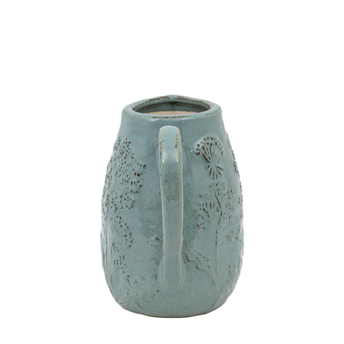 Bodhi Accessories Springs Embossed Ceramic Jug Duck Egg House of Isabella UK