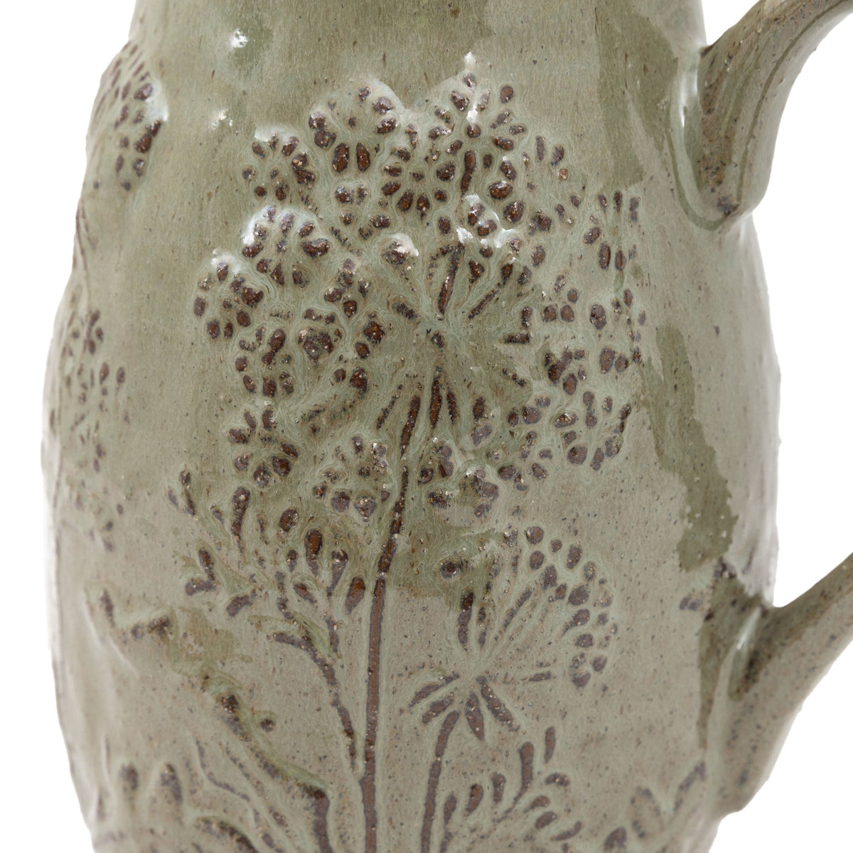 Bodhi Accessories Springs Embossed Ceramic Jug Sage House of Isabella UK