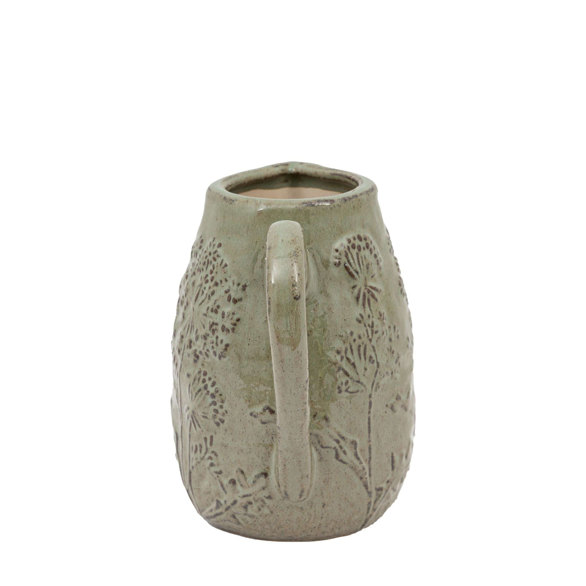 Bodhi Accessories Springs Embossed Ceramic Jug Sage House of Isabella UK