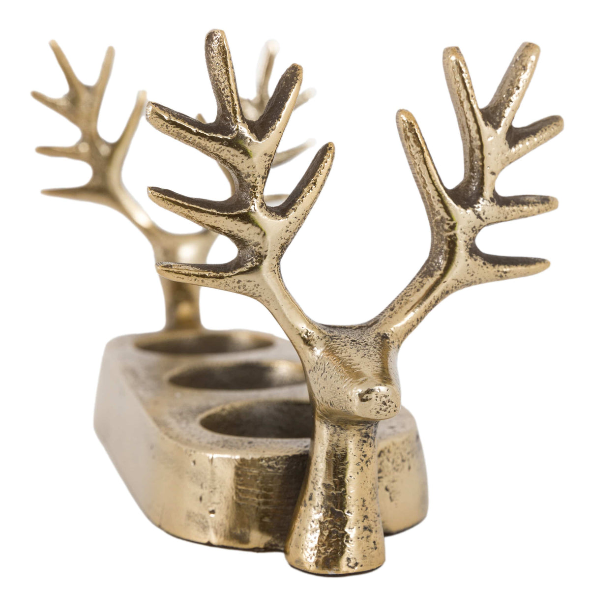 Bodhi Accessories Stag Gold Trio Tealight Holder House of Isabella UK