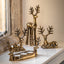Bodhi Accessories Stag Gold Trio Tealight Holder House of Isabella UK
