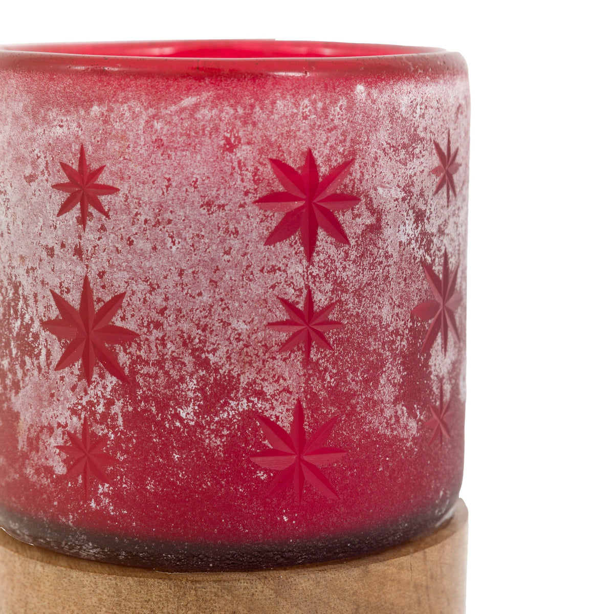 Bodhi Accessories Starry Glass Candle Jar Red House of Isabella UK