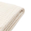 Bodhi Accessories Stitched Border Waffle Throw Cream House of Isabella UK