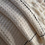 Bodhi Accessories Stitched Border Waffle Throw Cream House of Isabella UK