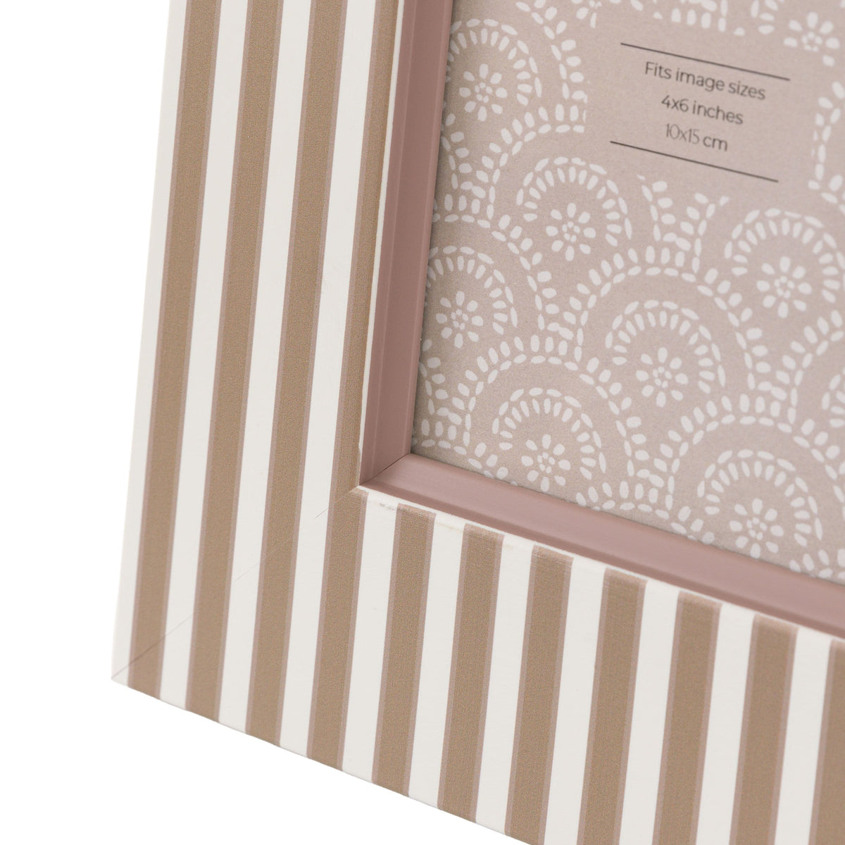 Bodhi Accessories Stripe Photo Frame Olive and Fawn 6x4 2pk House of Isabella UK