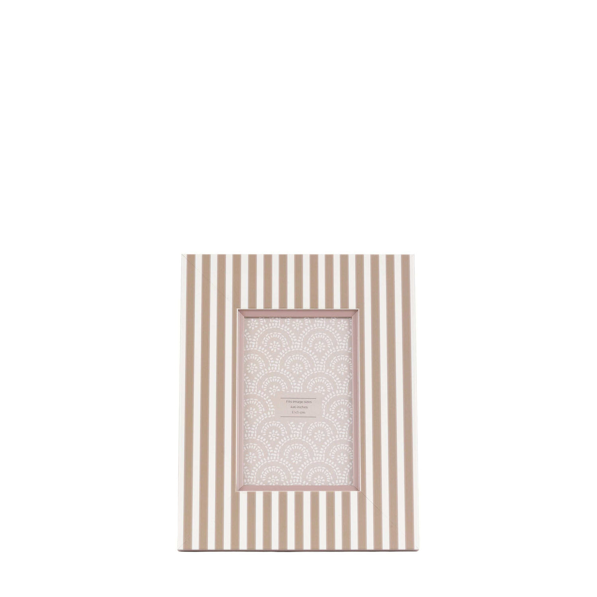 Bodhi Accessories Stripe Photo Frame Olive and Fawn 6x4 2pk House of Isabella UK
