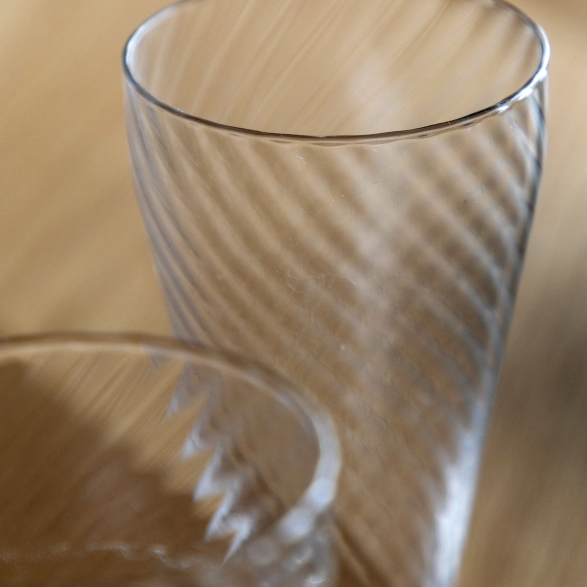 Bodhi Accessories Swirl Flute Glass Smoked Grey 4pk House of Isabella UK