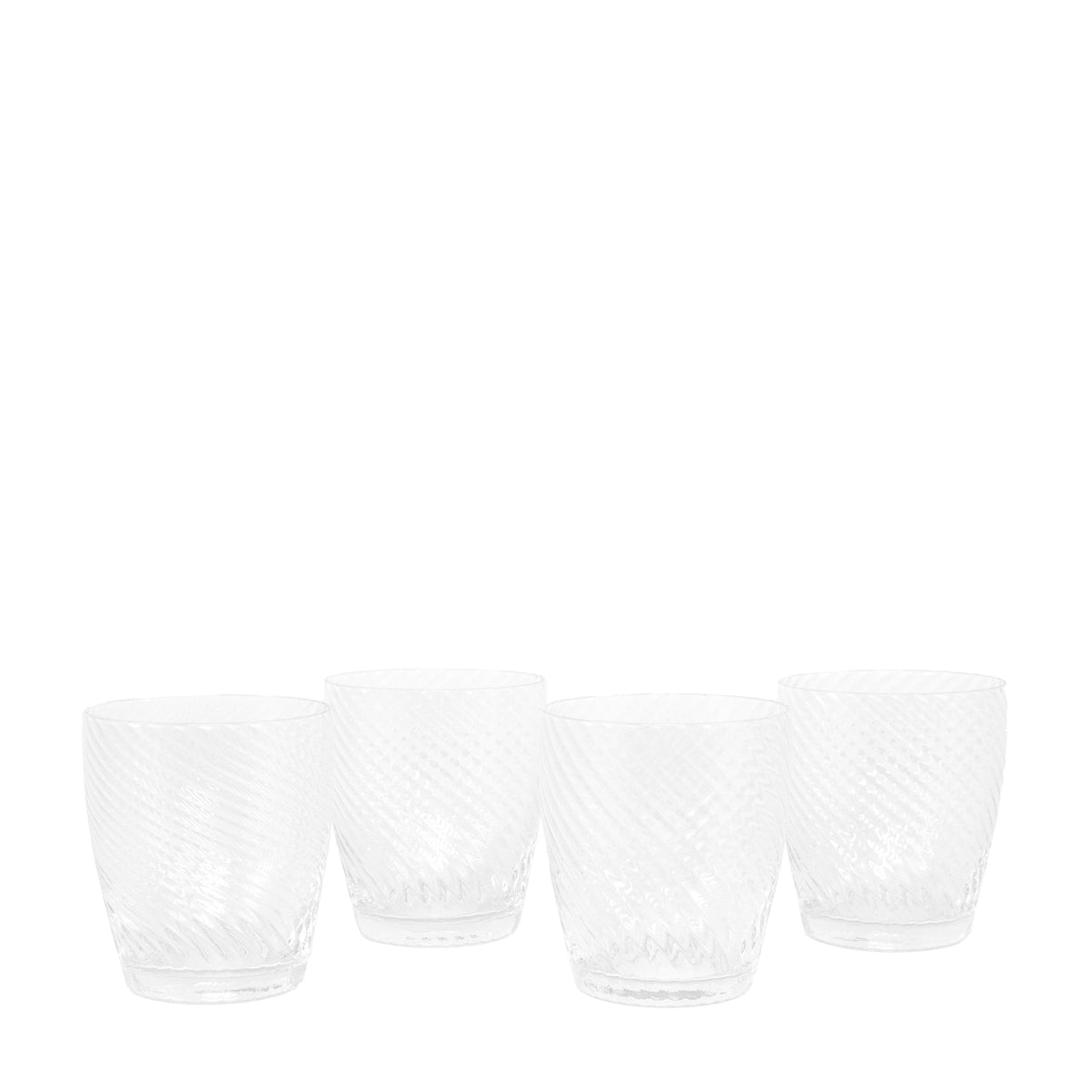 Bodhi Accessories Swirl Tumbler Glass Smoked Grey 4pk House of Isabella UK