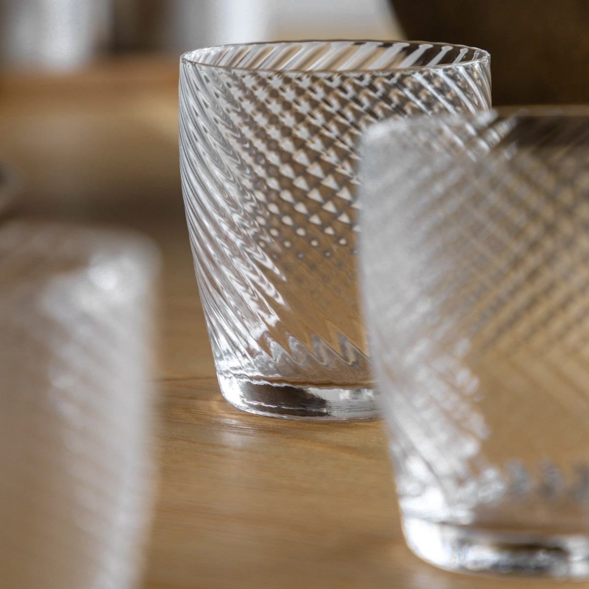 Bodhi Accessories Swirl Tumbler Glass Smoked Grey 4pk House of Isabella UK