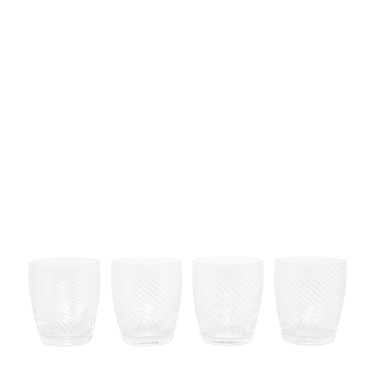 Bodhi Accessories Swirl Tumbler Glass Smoked Grey 4pk House of Isabella UK