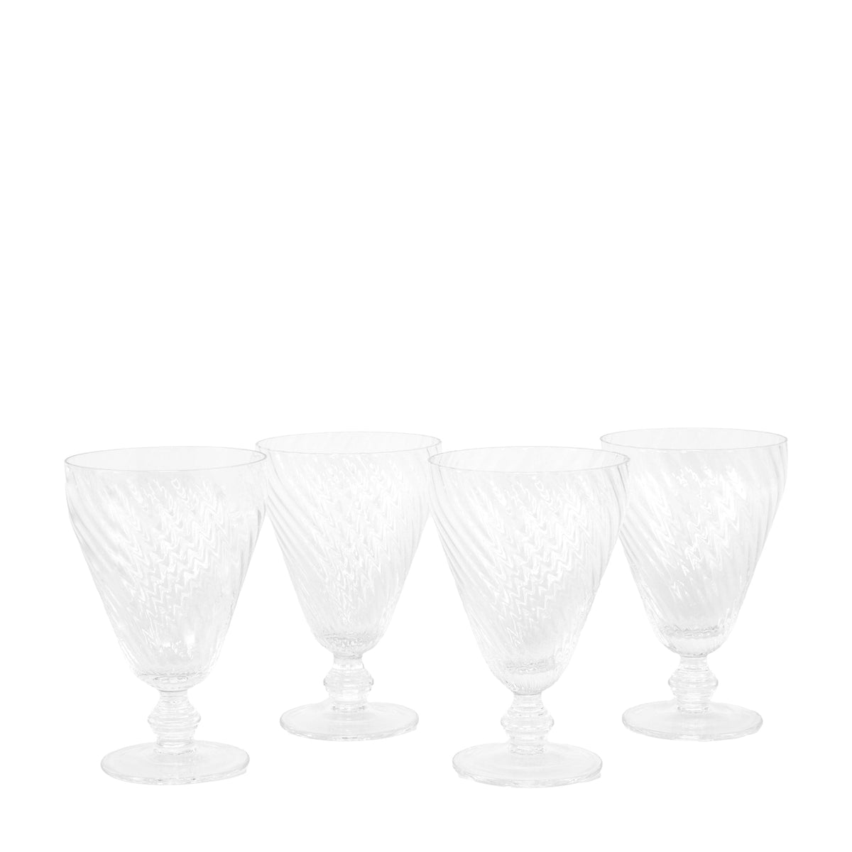 Bodhi Accessories Swirl Wine Glass Smoked Grey 4pk House of Isabella UK