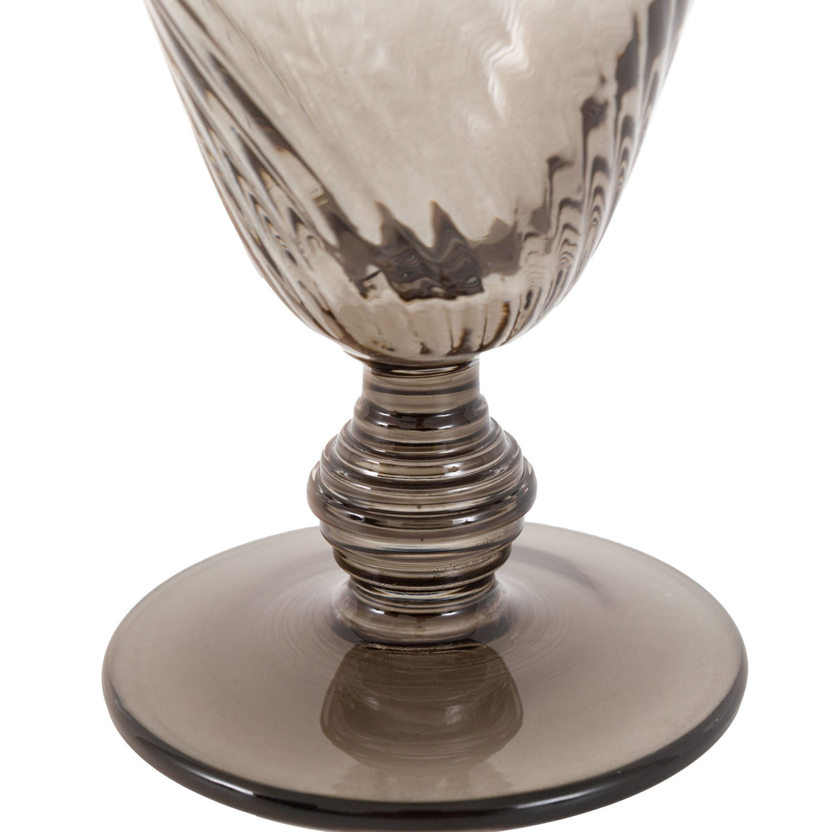 Bodhi Accessories Swirl Wine Glass Smoked Grey 4pk House of Isabella UK