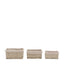 Bodhi Accessories Sylva Square Lined Basket Grey Set of 3 House of Isabella UK