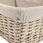 Bodhi Accessories Sylva Square Lined Basket Grey Set of 3 House of Isabella UK